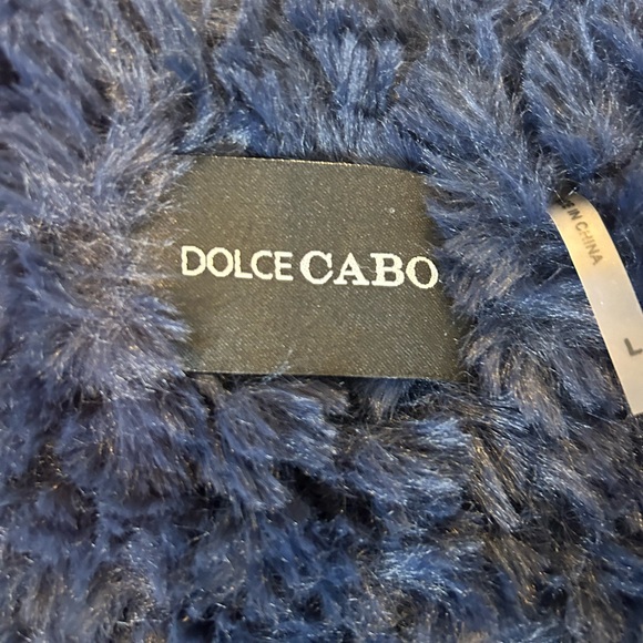Gorgeous Dolce Cabo Midnight Blue Faux Fur Vest❤️L - Picture 11 of 14